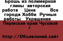 Брошь из полимерной глины, авторская работа. › Цена ­ 900 - Все города Хобби. Ручные работы » Украшения   . Пермский край,Чусовой г.